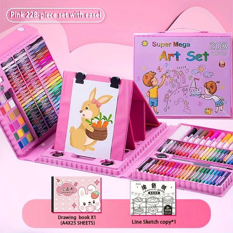 Kit d'art complet 208 pièces pour éveiller sa créativité , GRAND TAILLE