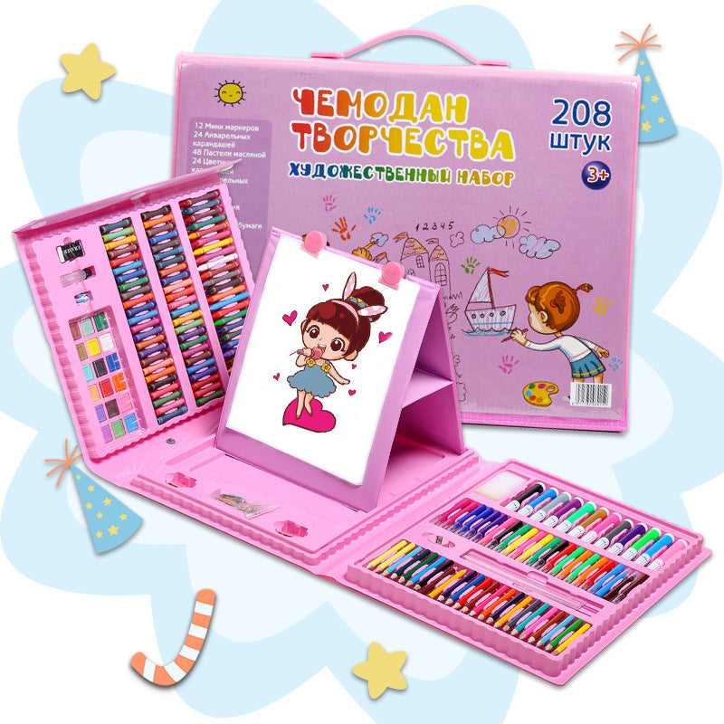 Kit d'art complet 208 pièces pour éveiller sa créativité