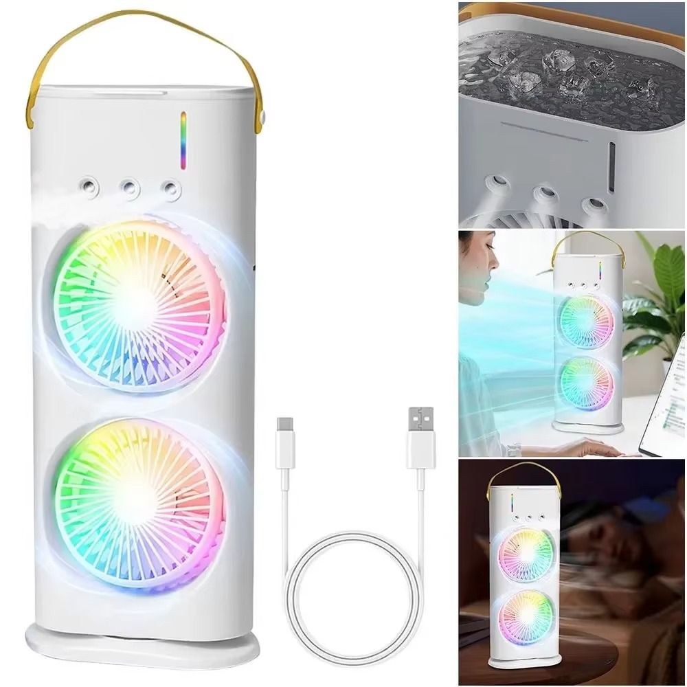 Ventilateur  3 en 1  Rechargeable — Fraîcheur Instantanée, Partout