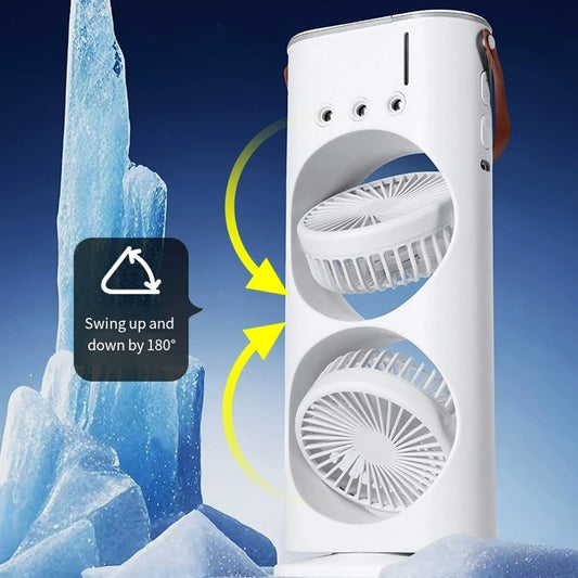 Ventilateur  3 en 1  Rechargeable — Fraîcheur Instantanée, Partout