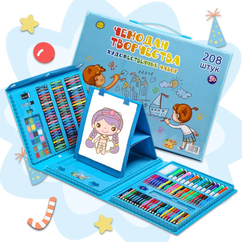 Kit d'art complet 208 pièces pour éveiller sa créativité